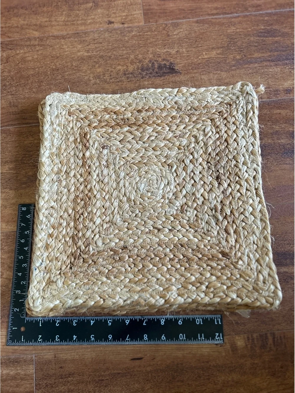 Set of 4 Square Braided Natural Fiber Coasters